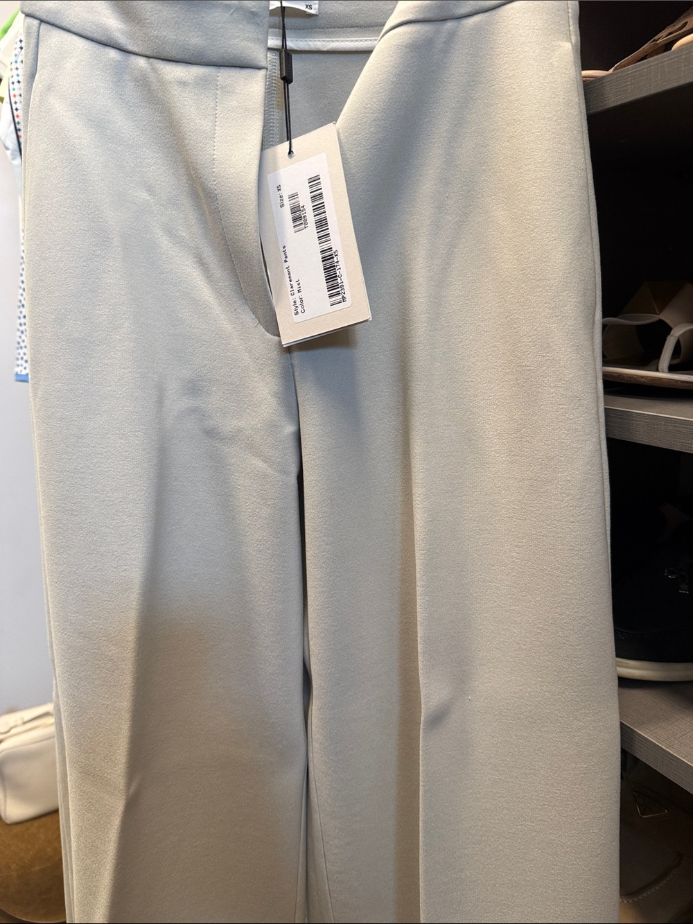 Marcella NWT XS Women's Wide-Leg Dress Pants in Light Gray (mist)